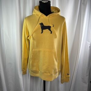 The Black Dog Classic Heavyweight Hoodie - Yellow - Size Small Unisex